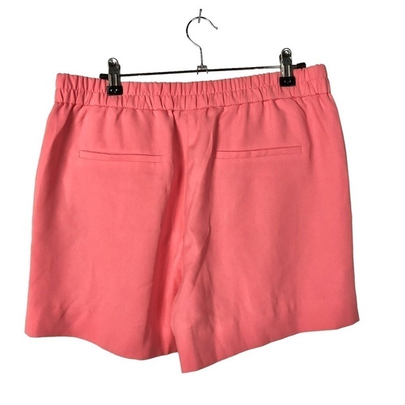 J. Crew Coral Pull On Drapey Crepe Shorts 10 - Picture 2 of 4